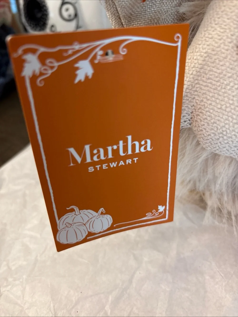 Martha Stewart Thanksgiving Turkey WITH PUMPKIN 11.5 x 11 inches NWT